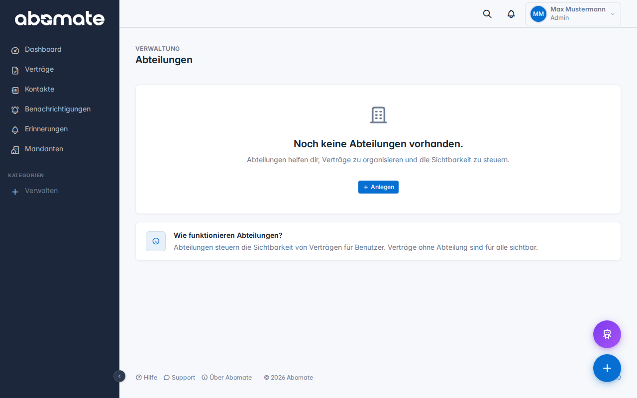 Abteilungsverwaltung