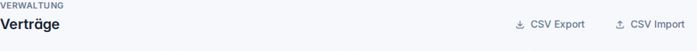 CSV Export/Import – Button-Leiste