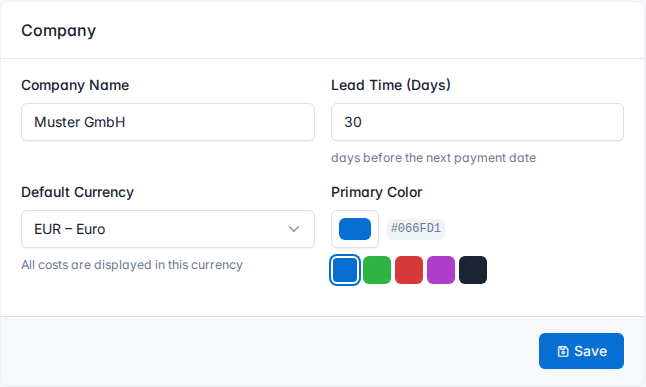 Settings – Branding