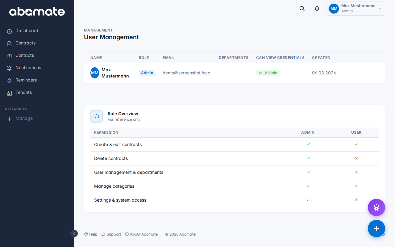 User Management – Overview